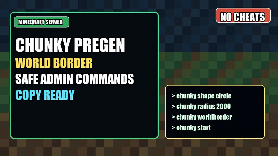 Thumbnail for Chunky Pregeneration Starter Commands for Minecraft Servers