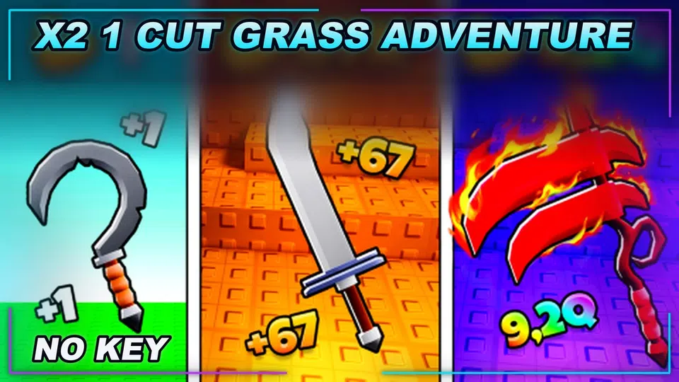Thumbnail for [X2] +1 Cut Grass Adventure Script | NO KEY